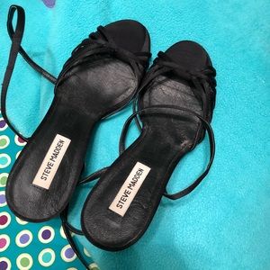 Steve Madden Black Strap Sandals